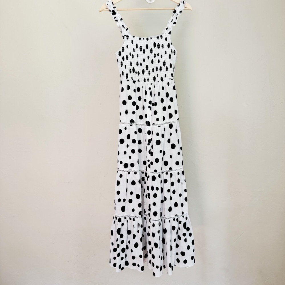 Playa Lucila White Polka Maxi Dress